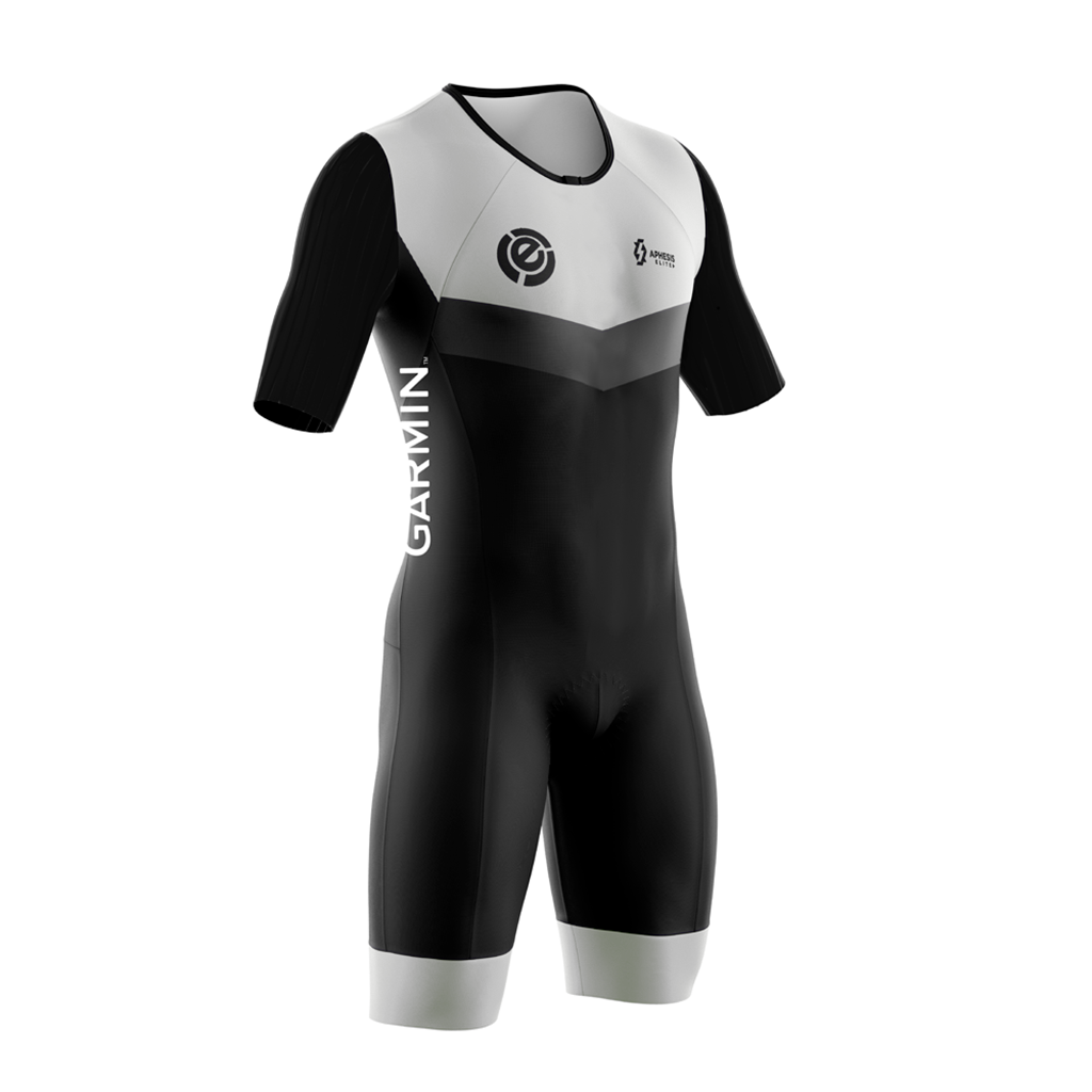 WHITE TRISUIT LONG ENDURANCE HOMBRE