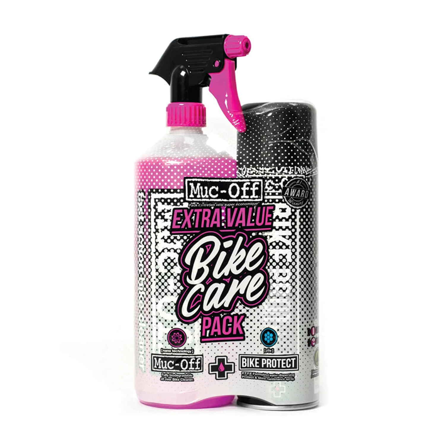 MUC-OFF PAQUETE LIMPIADOR + PROTECTOR DE BICICLETA